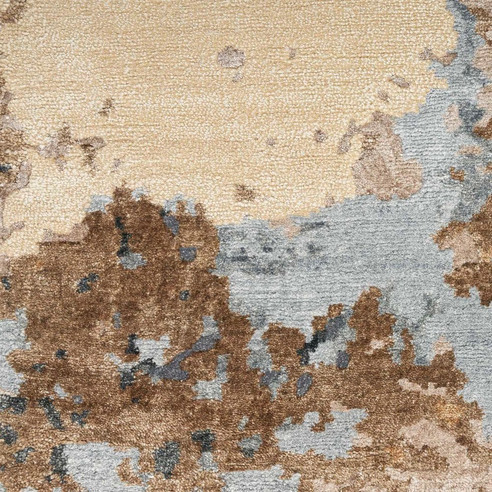 Nourison Silk Shadows 3&#39;9&quot; x 5&#39;9&quot; Beige and Blue Area Rug, , large