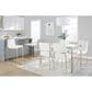 LumiSource Fuji 26" Counter Stool with White Upholstery in Stainless Steel (Set of 2), , large