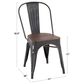 Lumisource Oregon Stackable Dining Chair in Vintage Espresso/Vintage Black (Set of 2), , large