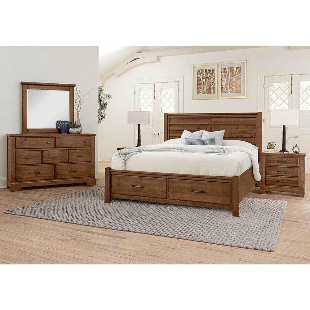 Viceray Collections Cool Rustic Queen Storage Bed in Amber, , large