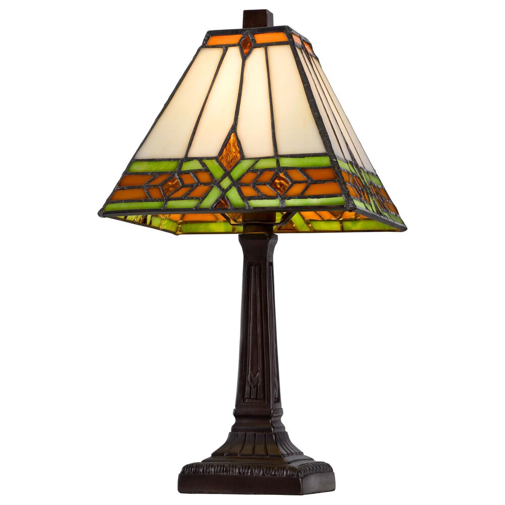 Cal Lighting 14" Tiffany Accent Lamp with Empire in Dark Bronze, , large