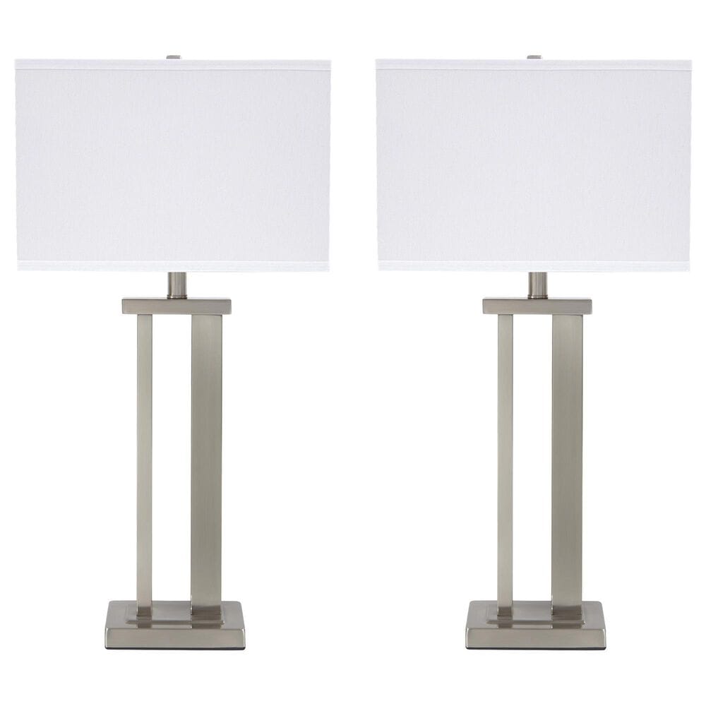 Ashley Aniela Metal Table Lamp In Silver (Set Of 2), , large