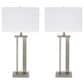 Ashley Aniela Metal Table Lamp In Silver (Set Of 2), , large