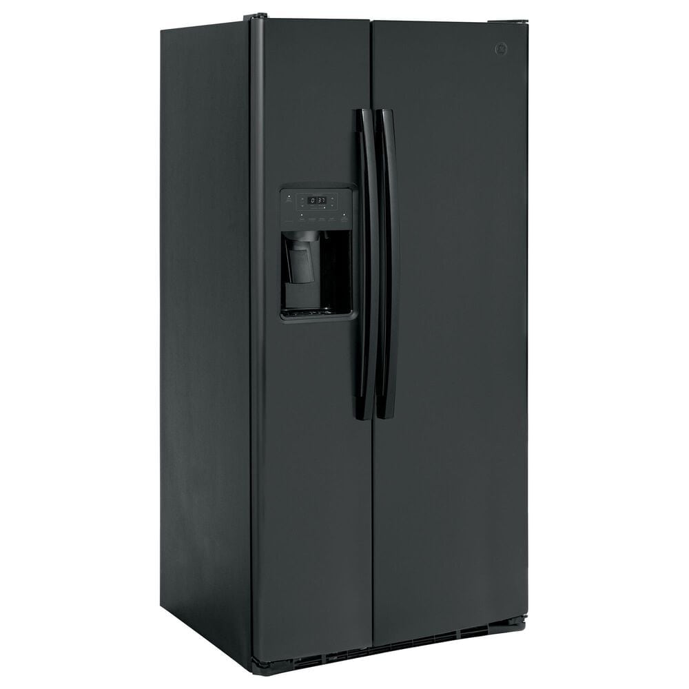 GE Appliances 23 Cu. Ft. Side by Side Refrigerator with External Dispenser in Black, , large