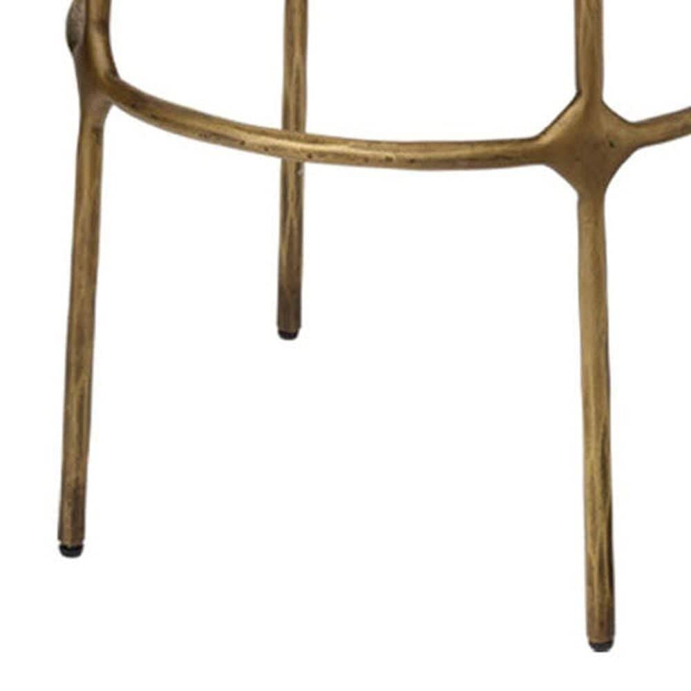 Jamie Young Ashbourne Bar Stool with Ivory Upholstery in Antique Brass, , large