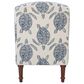 Linon Home Decor Hawksbill Accent Chair in Indigo and Cream, , large
