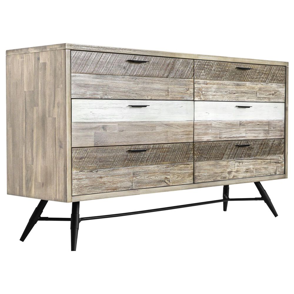Blue River Bridges 6 Drawer Dresser in Natural and Gray, , large