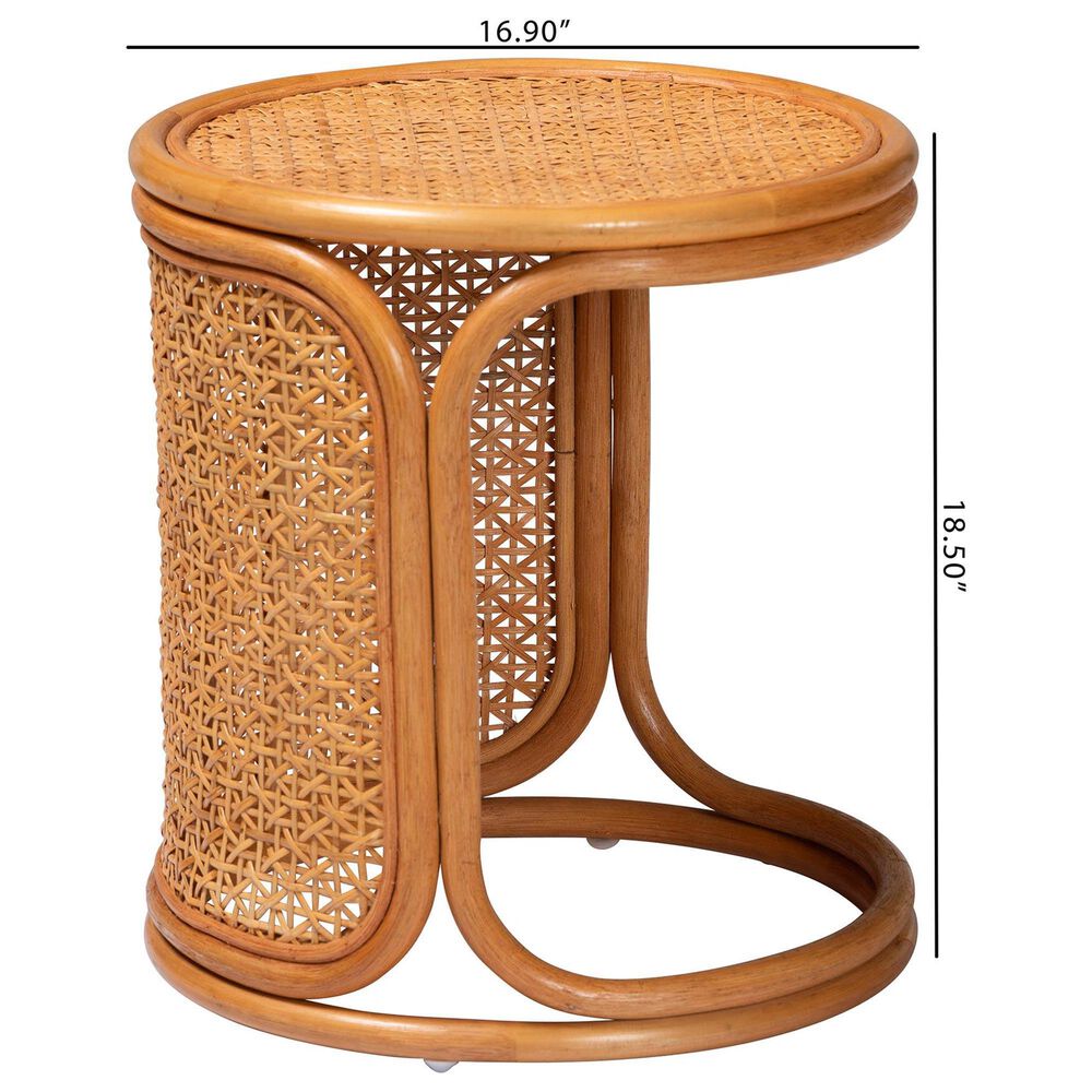Baxton Studio Eldon End Table in Light Honey, , large