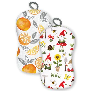 Mukitchen Orange Grove Scrub Sponge in Orange, , large
