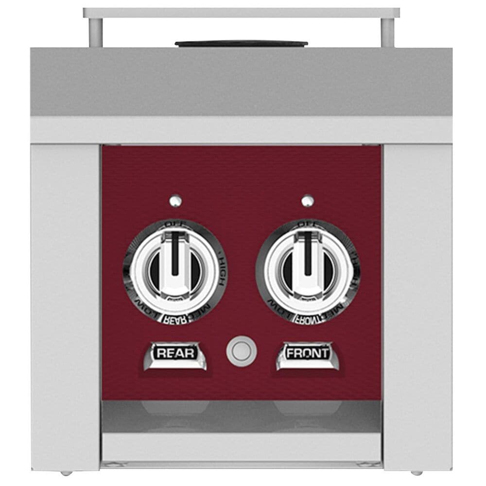Hestan 12" Built-In Liquid Propane Double Side Burner in Tin Roof Burgundy, , large