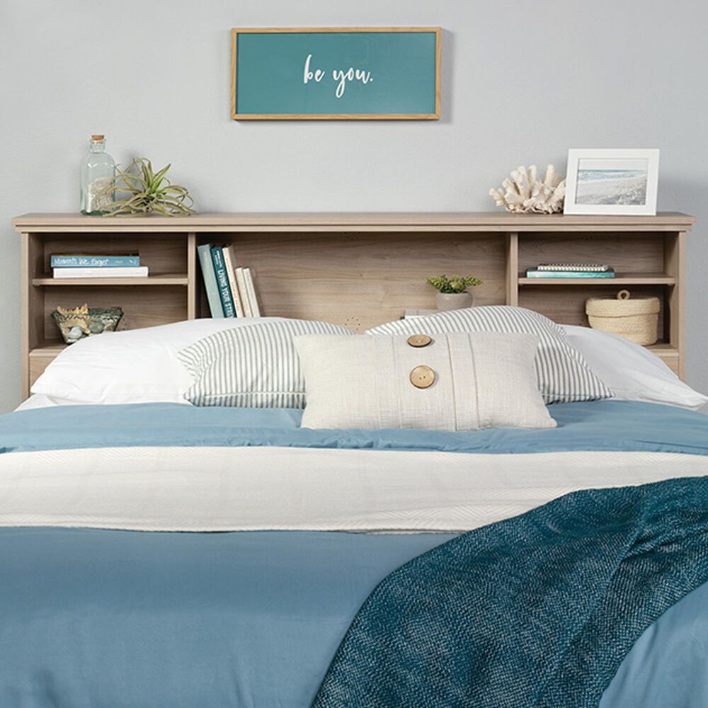 Sauder River Ranch Full/Queen Bookcase Headboard in Harvest Walnut, , large