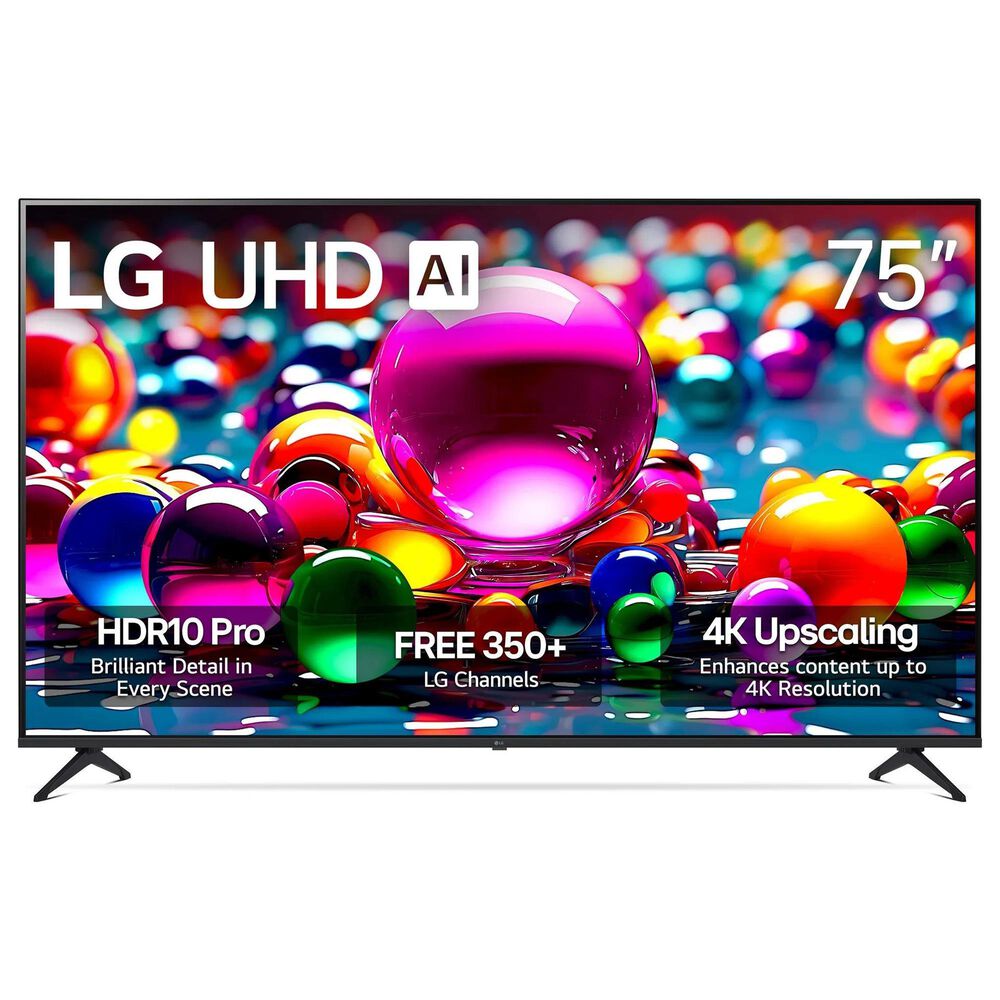 LG 75" Class UA77 4K UHD AI - Smart TV with 3.1 Channel Soundbar System in Black, , large