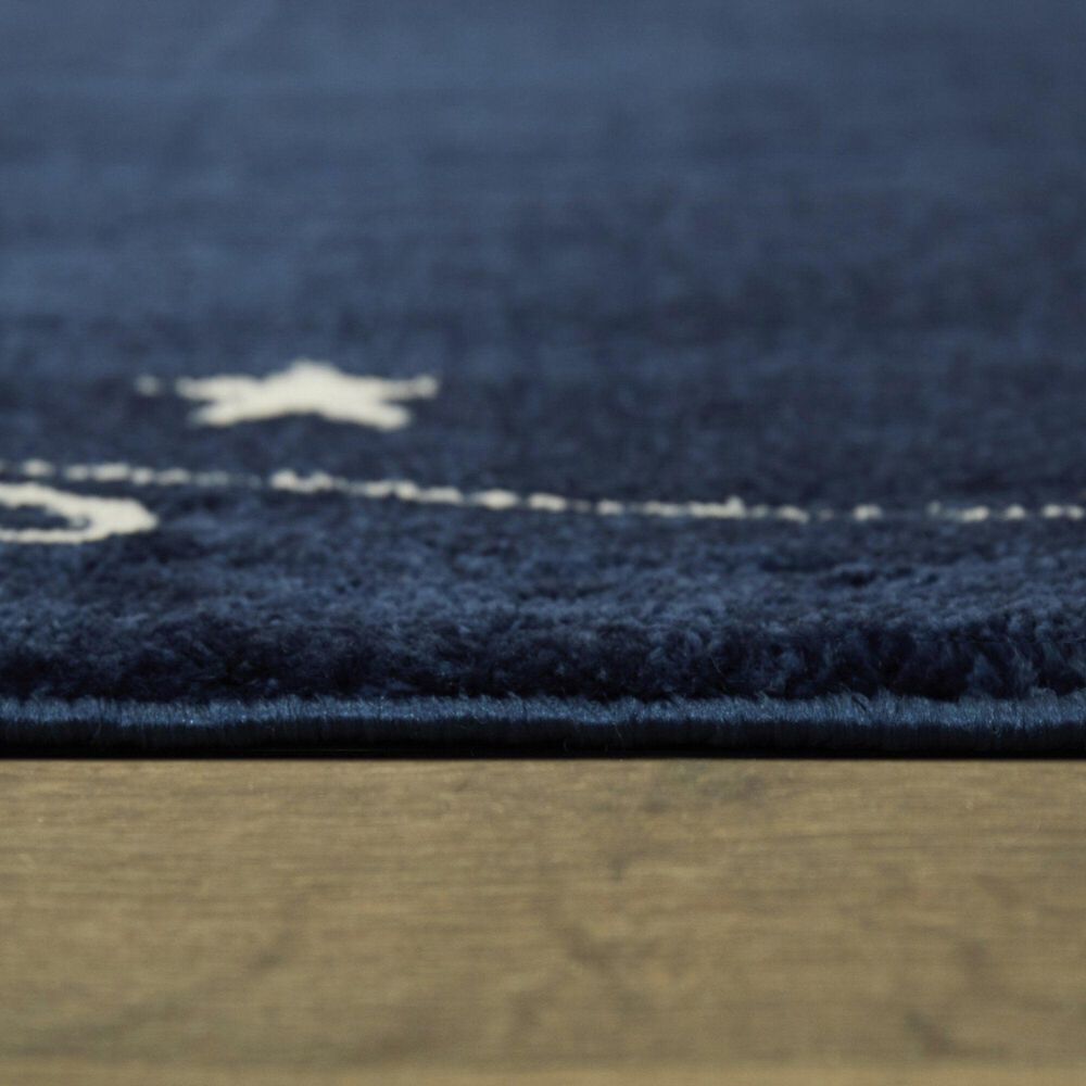 Balta Rugs Planet Border 3&#39;11&quot; x 5&#39;7&quot; Navy Blue Kids Area Rug, , large