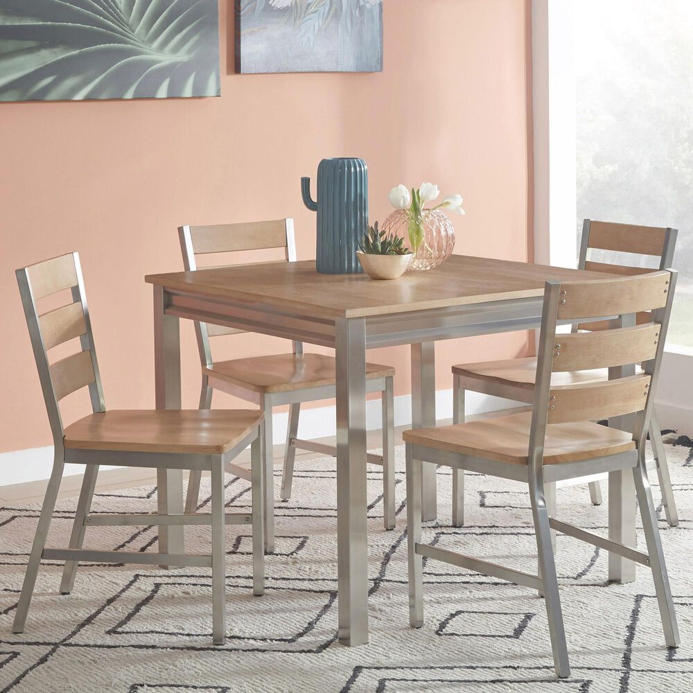 Homestyles Sheffield 5-Piece Dining Set in Brown, , large