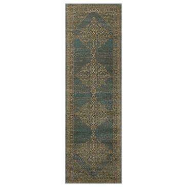 Magnolia Home Mona Aqua and Wheat 2"6" x 8" Runner, , large