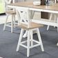 Urban Styles Highland Swivel Counter Stool in Whitewash and Natural, , large