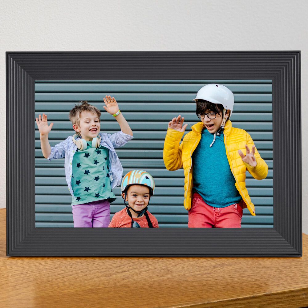 Aura Carver 10" Digital Wi-Fi Photo Frame in Charcoal, , large