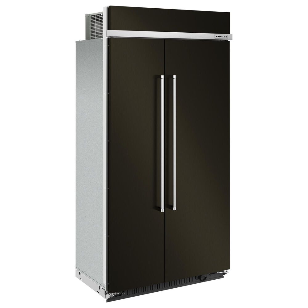 KitchenAid 25.5 Cu. Ft. Side By Side Built-In Refrigerator in Black Stainless Steel and PrintShield, , large