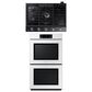 Samsung 2-Piece Kitchen Package with White 30" Glass Double Wall Oven and Black Stainless Steel 30" Smart Gas Cooktop, , large