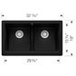 Blanco Vintera 33" Equal Double Bowl Apron Sink in Volcano Gray, , large