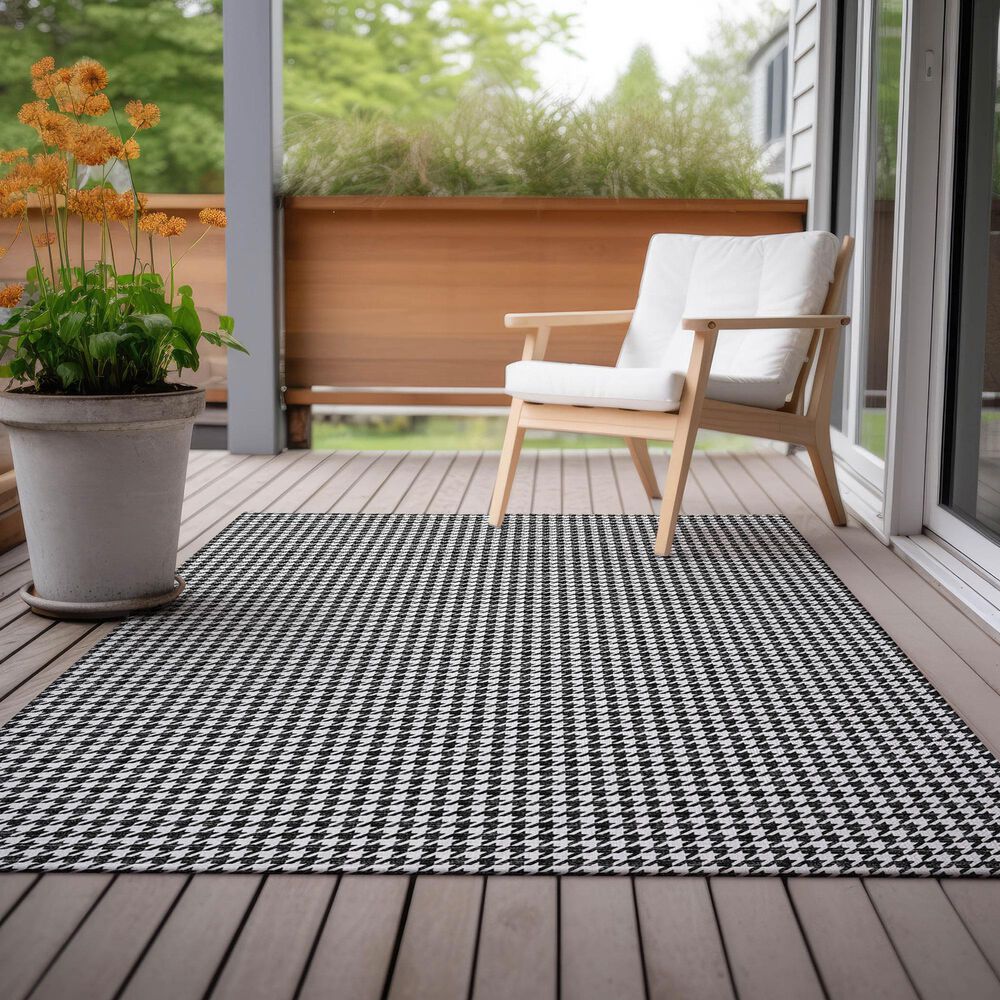 Dalyn Rug Company Hinton 10&#39; x 14&#39; Black Indoor/Outdoor Area Rug, , large
