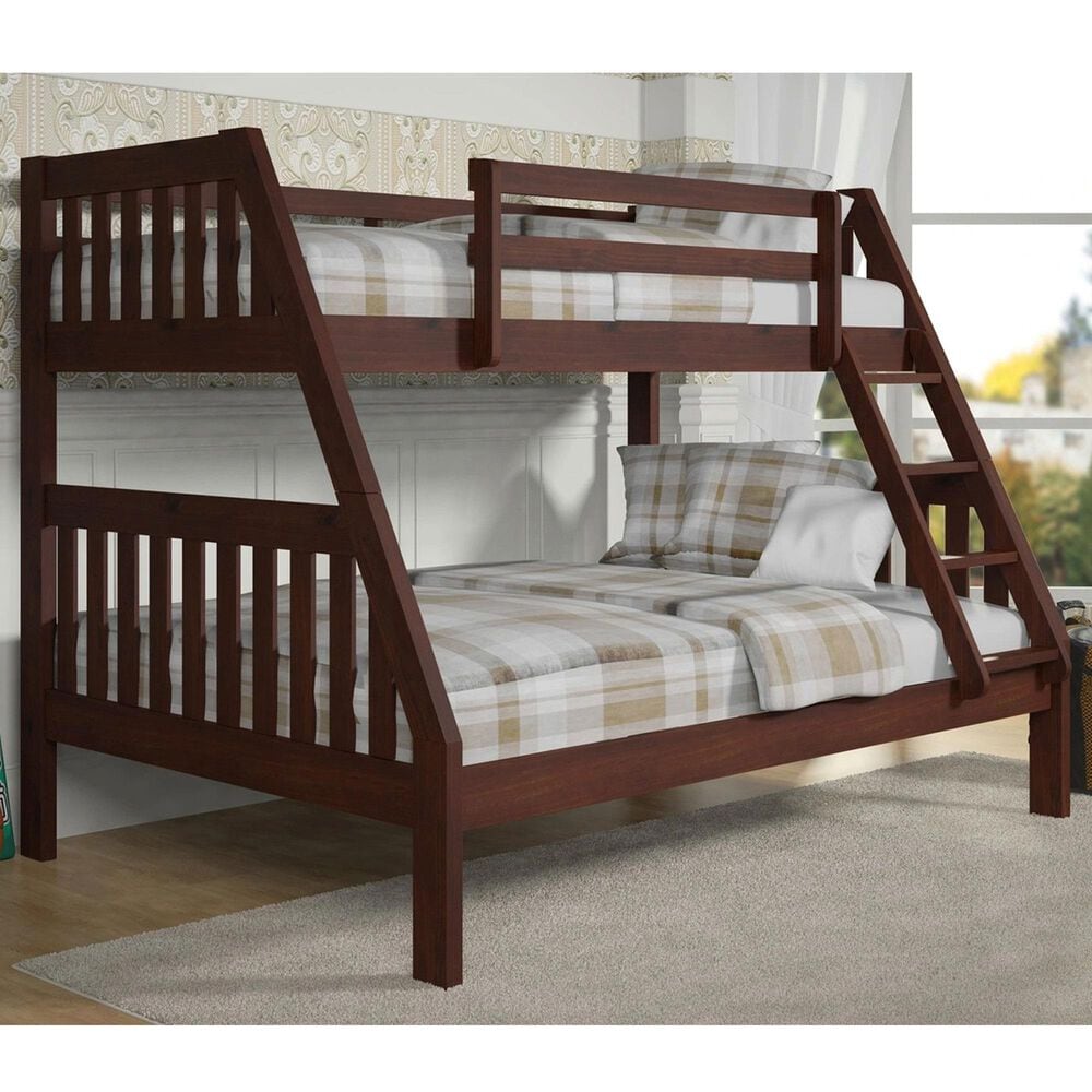Forest Grove Mission Twin over Full Bunk Bed in Dark Cappuccino, , large