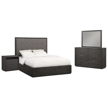 Living Essentials Oxford 4 Piece Queen Bedroom Set in Basalt Gray, , large