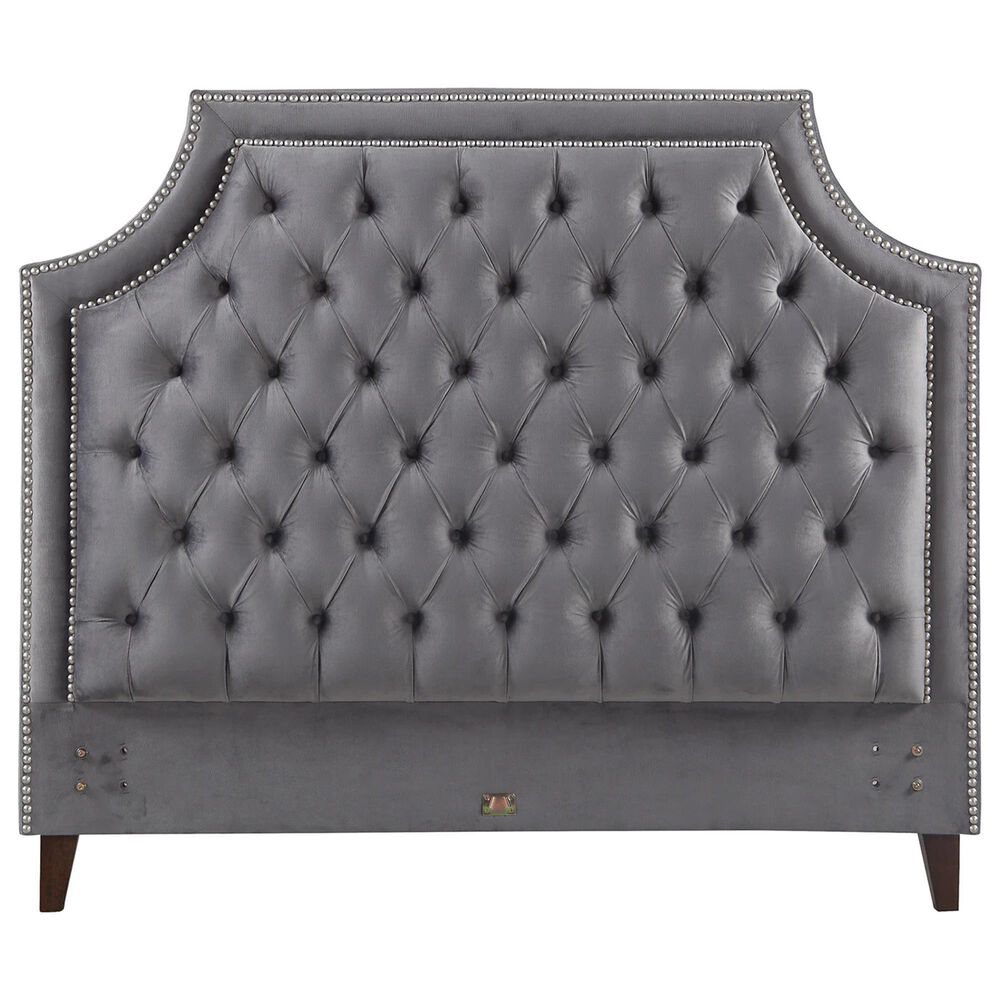 Simeon Collection Jasmine Queen Upholstered Bed in Flannel, , large