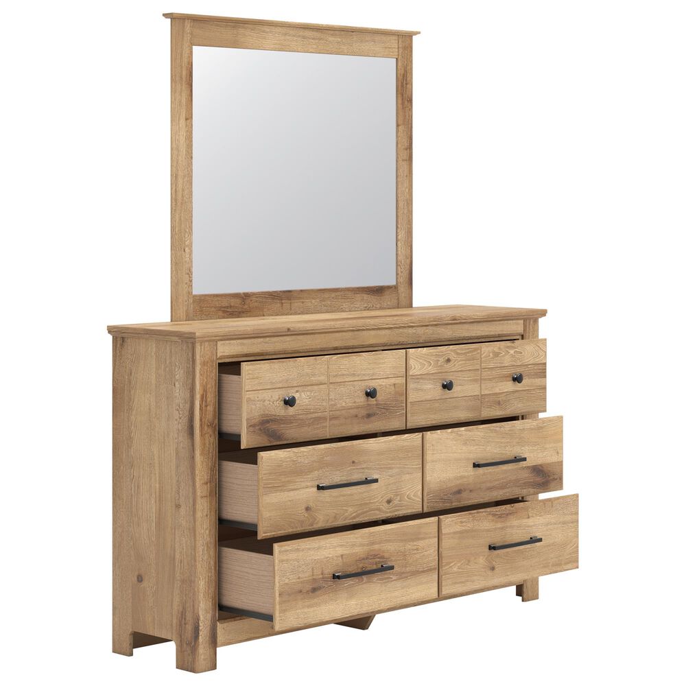 Ashley Makidern 4-Piece Twin Storage Bedroom Set with Five Drawers in Natural Brown, , large