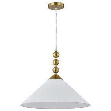 Southern Lighting Ashby 1-Light Pendant in White, , large