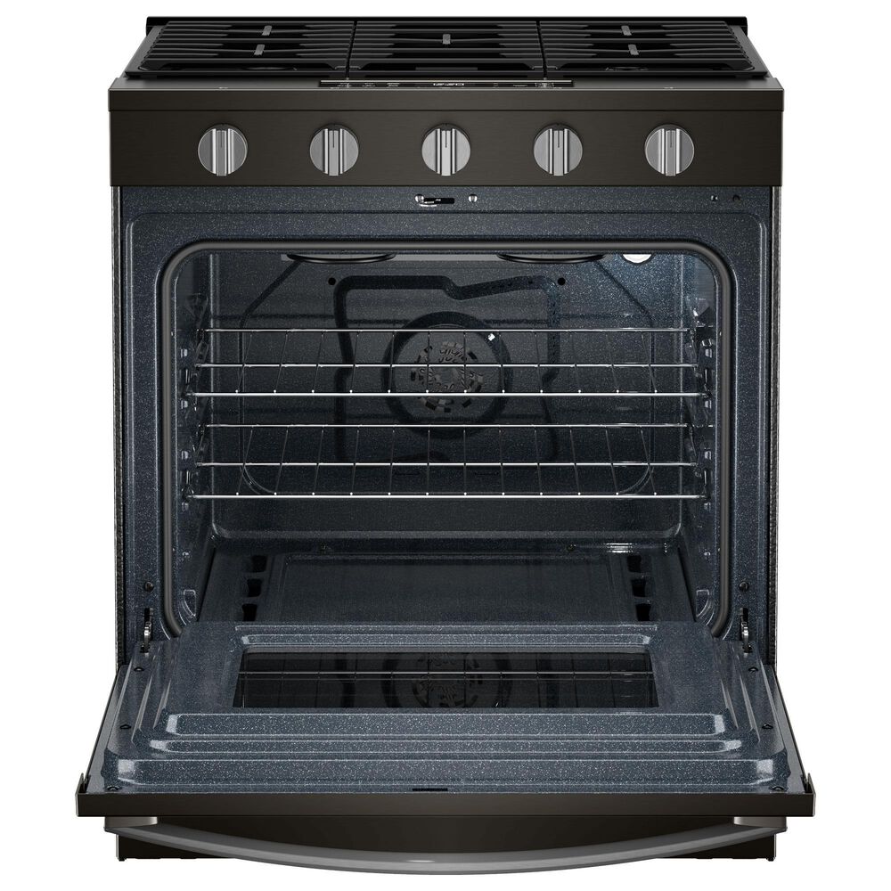Whirlpool 30" Smart Gas Range with Air Cooking Technology in Black Stainless, , large