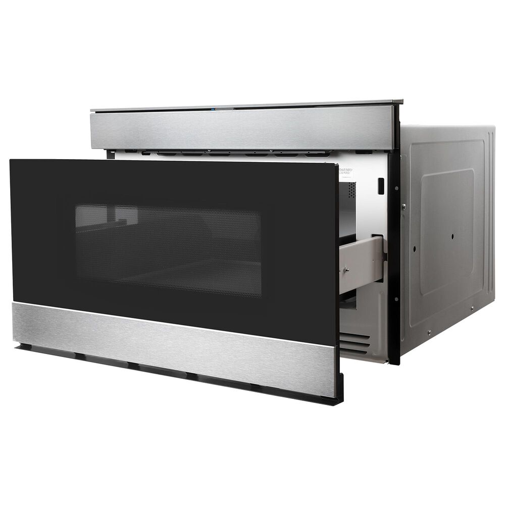 Almo Distributing 24" Flush Mount Microwave Drawer in Stainless Steel