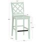 Linon Home Decor Mayfair Counter Stool in Mint Green, , large