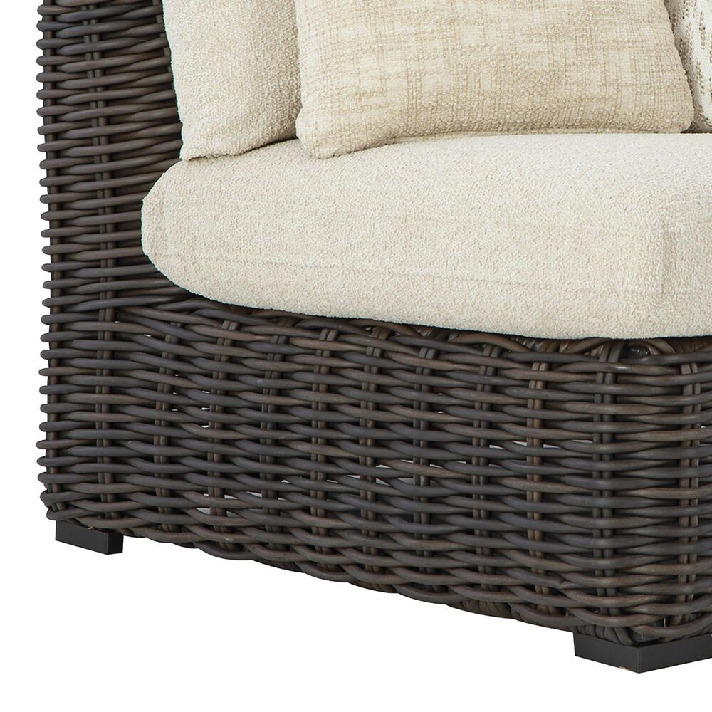 Ashley Kimora Patio Corner Chair in Beige, , large
