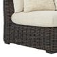 Ashley Kimora Patio Corner Chair in Beige, , large