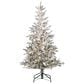 The Gerson Company 5" Natural Cut Lightly Flocked Christmas Tree in White, , large