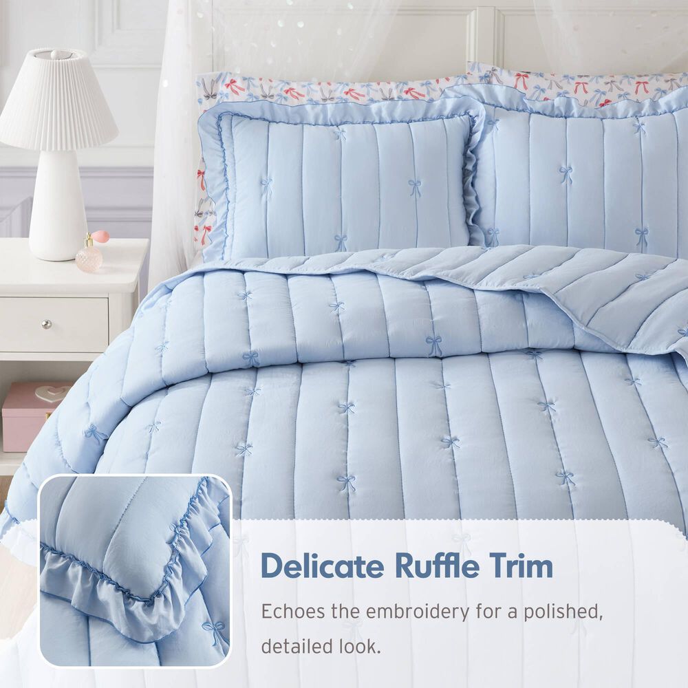 Hampton Park Liv 3-Piece Full/Queen Quilt Set in Blue, , large