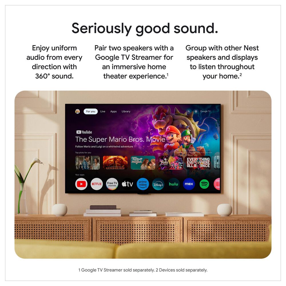 Google Home Speaker with Gemini in Porcelain, , large