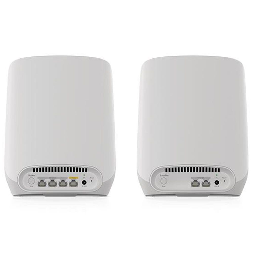 NETGEAR Orbi 750 Series Tri-Band Wi-Fi 6 Mesh System with 2 Satellites in White, , large