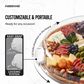 Lifetime Brands Build-a-Board Round Cutting Board with Single Compartment and Locking Lid in Natural and Clear, , large