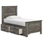 Ashley Frandern Twin Platform Bed with Storage in Warm Gray, , large