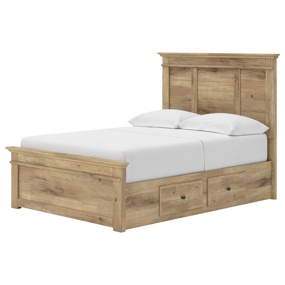 Ashley Makidern Full Storage Bed with Four Drawers in Tan, , large