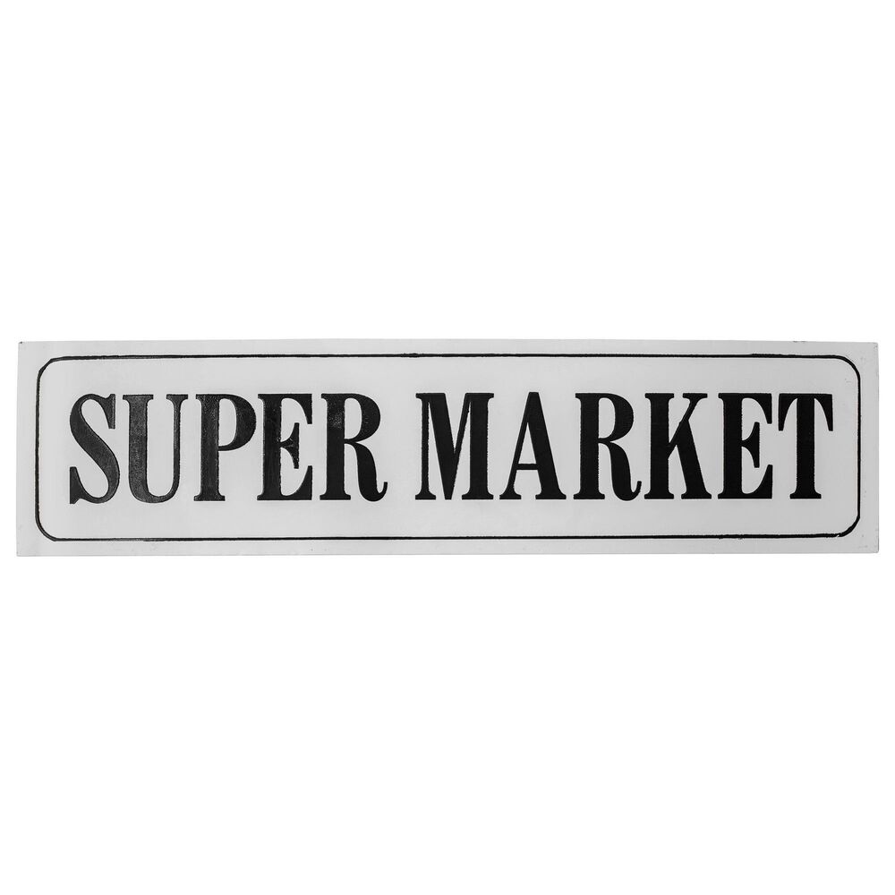 VIP Home and Garden American Mercantile "Super Market" Word Art, , large