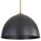 Golden Lighting Shepard 1-Light Pendant with Matte Black Shade in Modern Brass, , large