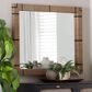 Baxton Studio Mirai Rectangle Accent Mirror in Natural and Black, , large