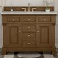 James Martin Vanities Brookfield 48" Single Bathroom Vanity in Honey Oak with 3 cm Victorian Silver Silestone Top, Rectangle Sink and FreePower Wireless Charger, , large