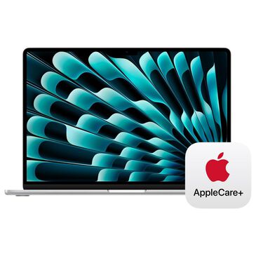 Apple MacBook Air 15.3" Laptop - Apple M4 chip 10-core CPU - 24GB RAM - 10-core GPU - 512GB SSD in Silver with 3-Year AppleCare+, , large