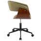 Lumisource Vintage Mod Office Chair with Green Cushion in Walnut and Black, , large