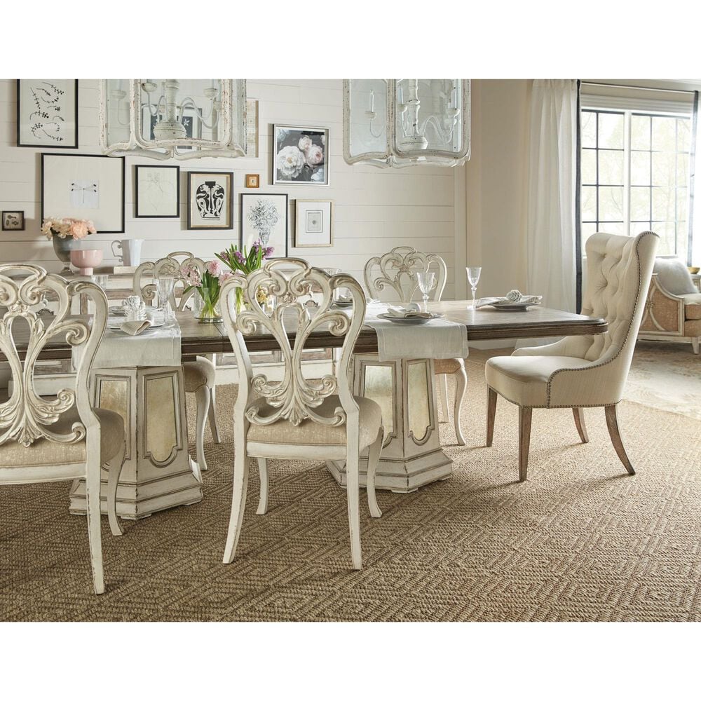 Hooker Furniture Sanctuary Side Chair in White and Gray &#40;Set of 2&#41;, , large