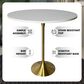 Leisuremod LeisureMod Verve Collection Modern Bar Height Table Brushed Gold Base with 48 Round Light Natural Wood MDF Top, , large